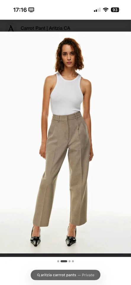 Aritzia Wilfred Carrot Pants Size 4