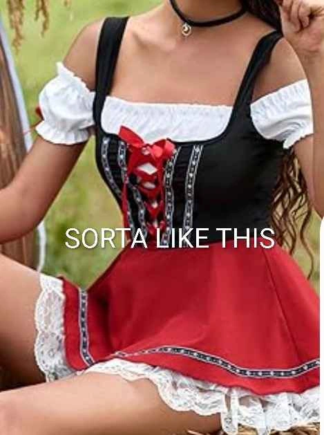 Quality Dirndl Dress - Oktoberfest/Little Red Riding Hood Style - photo 4