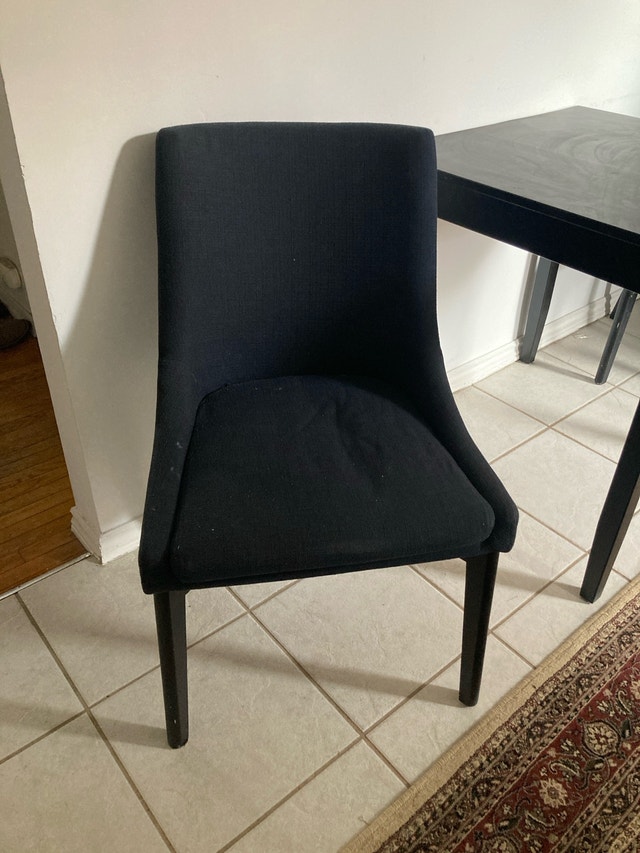 Blue Chairs and IKEA Black Table - photo 2
