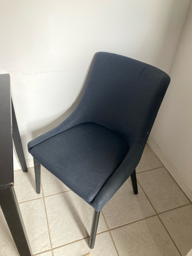 Blue Chairs and IKEA Black Table - photo 3