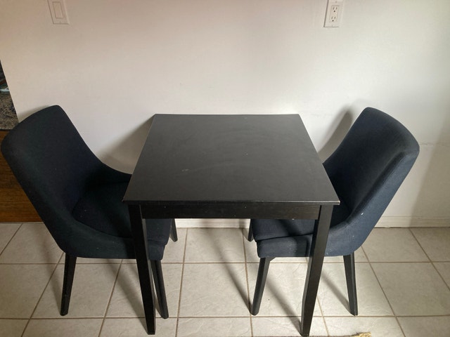Blue Chairs and IKEA Black Table - photo 4