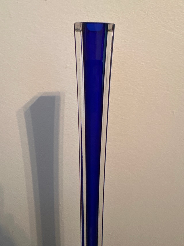 Vintage Murano-Style Cobalt Blue Eiffel Tower Vase - photo 3