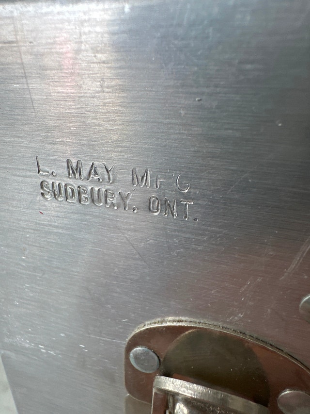Vintage L. May Manufacturing Aluminum Miner's Lunch Box - photo 2