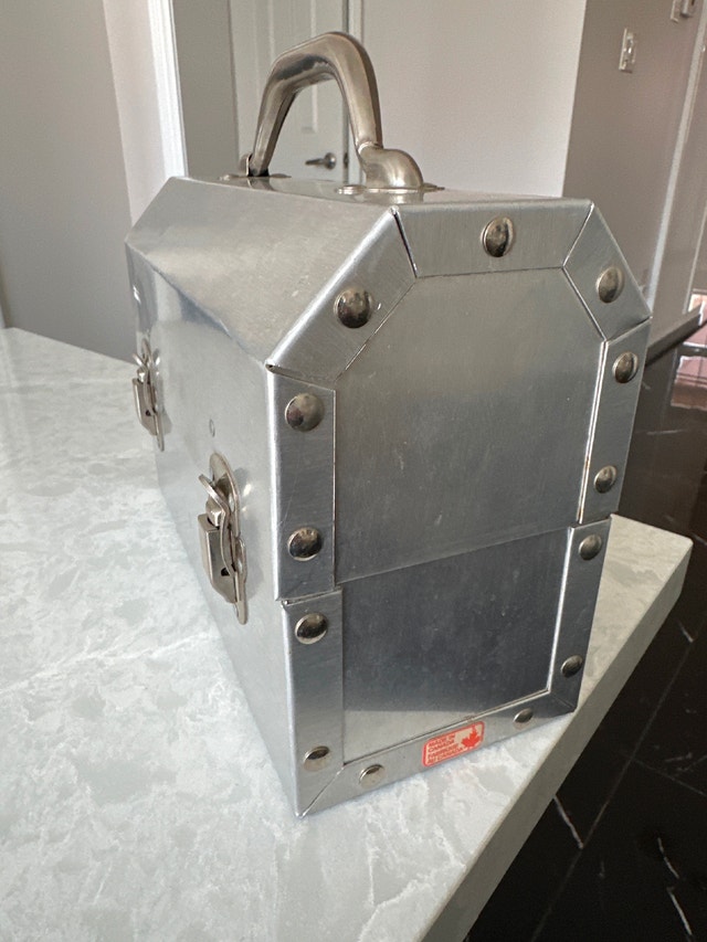 Vintage L. May Manufacturing Aluminum Miner's Lunch Box - photo 3