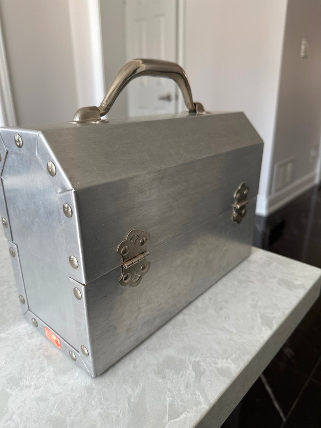 Vintage L. May Manufacturing Aluminum Miner's Lunch Box - photo 5