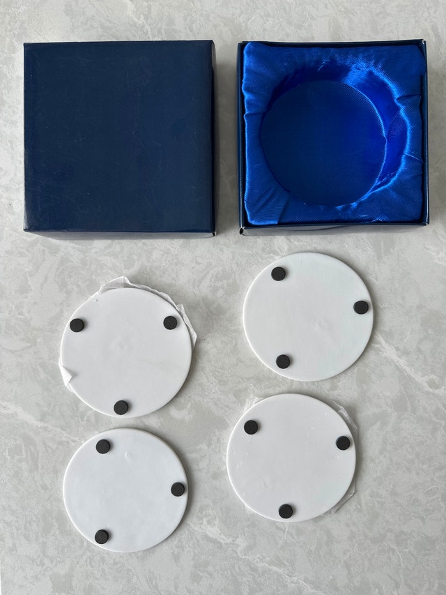 Limoges 24kt Bacchus Milano Porcelain Coasters (Set of 4) - photo 4
