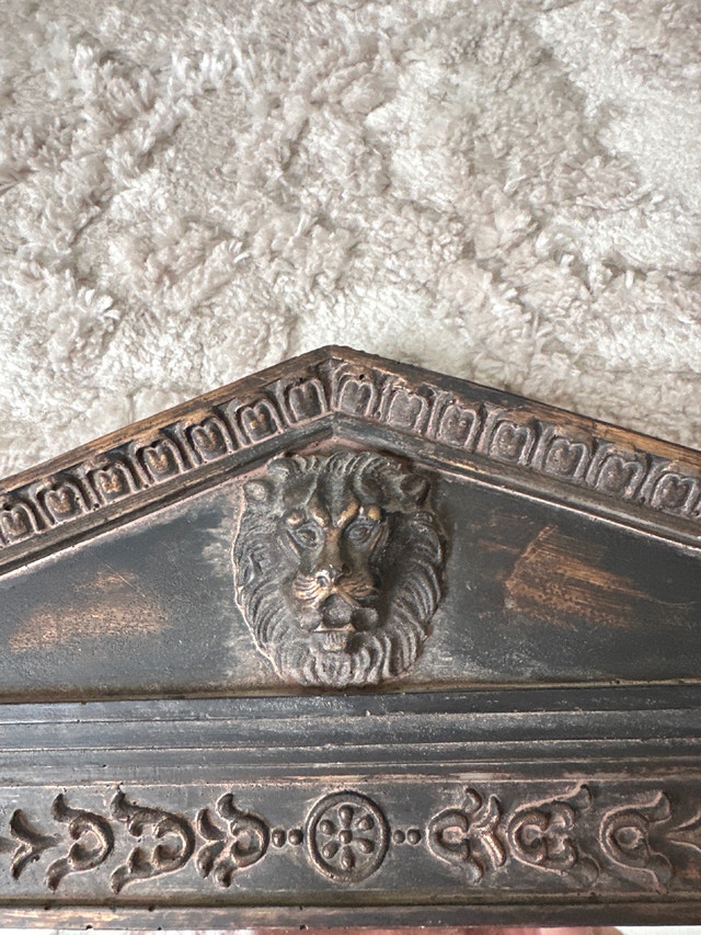 Wall Mirror. Vintage Korean "faux bois" mirror. - photo 3