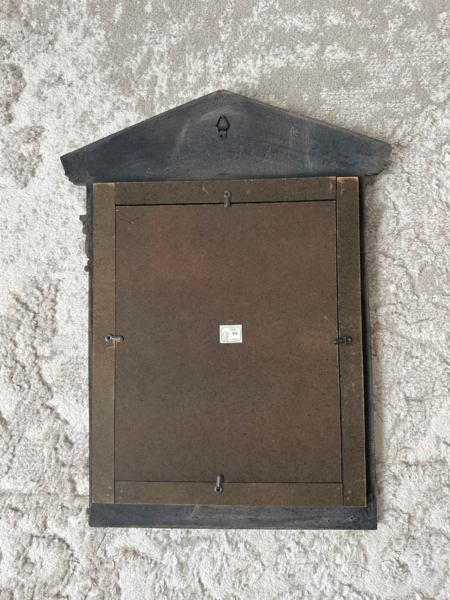 Wall Mirror. Vintage Korean "faux bois" mirror. - photo 5