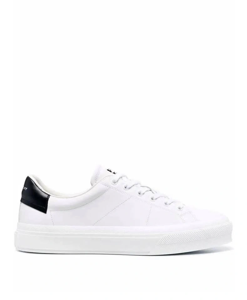 Givenchy White & Black Sport Lace-Up Sneakers - Size 10