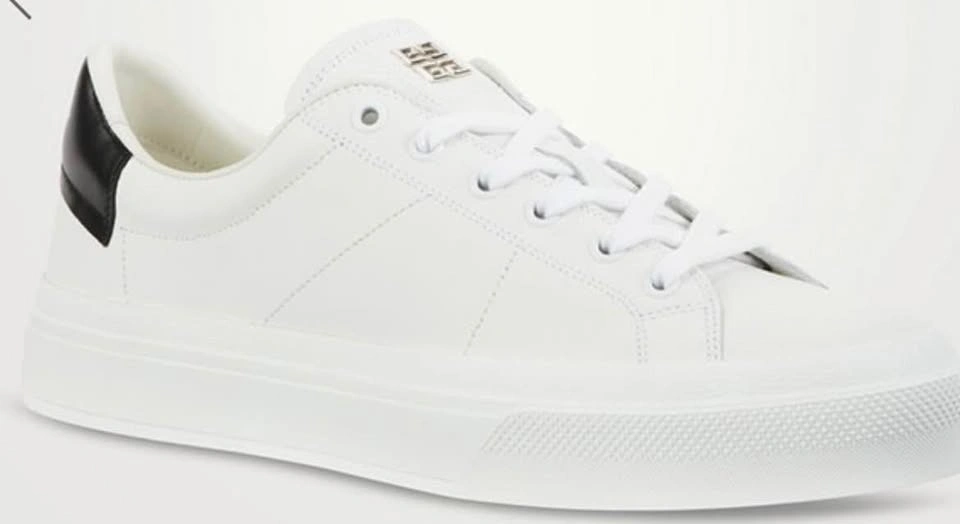 Givenchy White & Black Sport Lace-Up Sneakers - Size 10 - photo 4