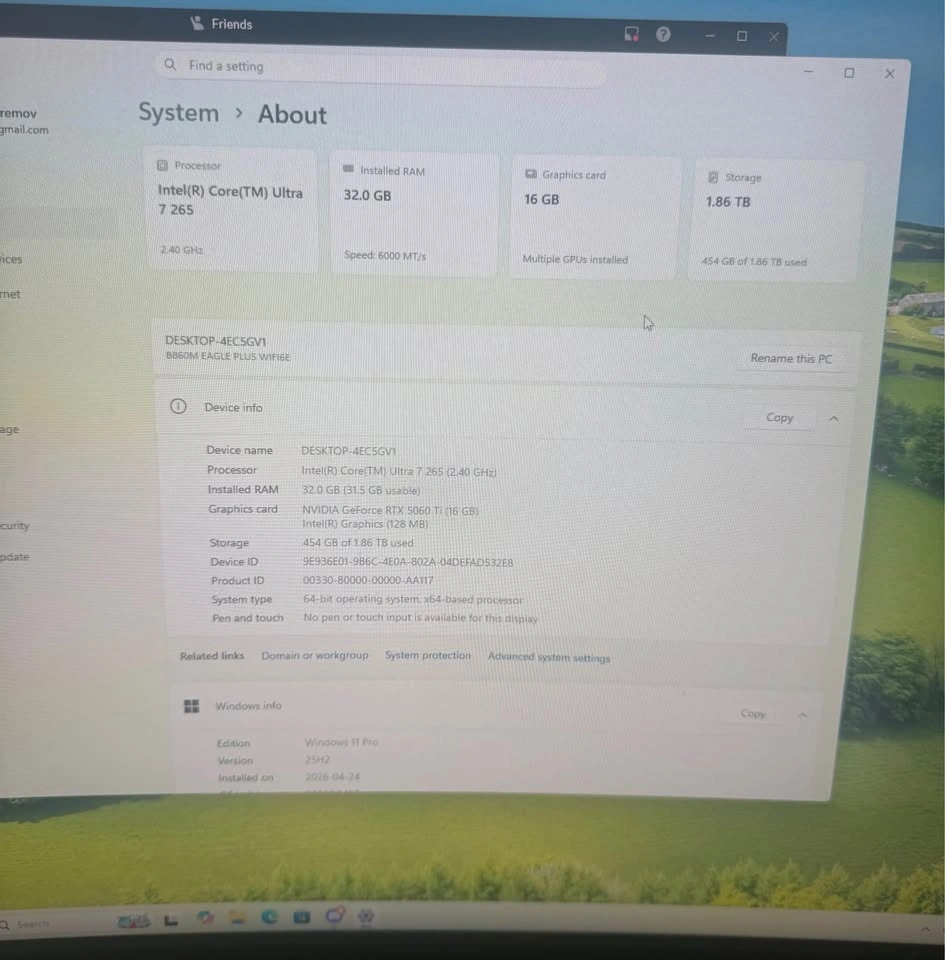 Gaming PC Ultra 7 265 RTX 5060TI 16GB - photo 2