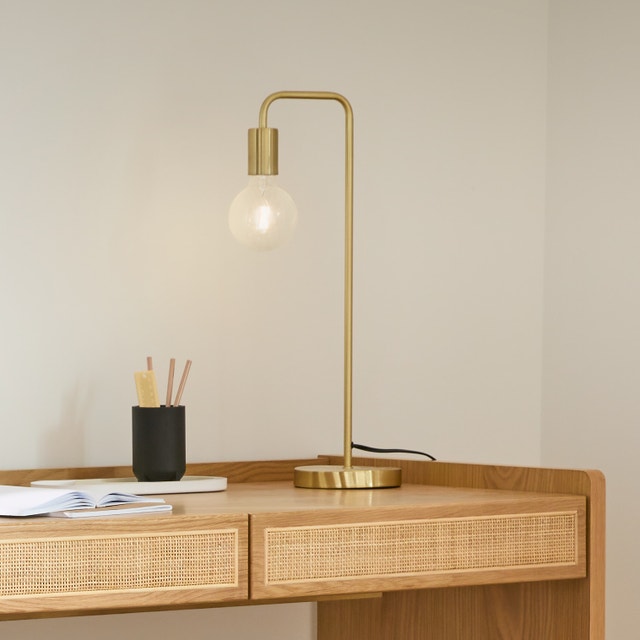 Two Article Beacon Table Lamps in Brass - photo 3