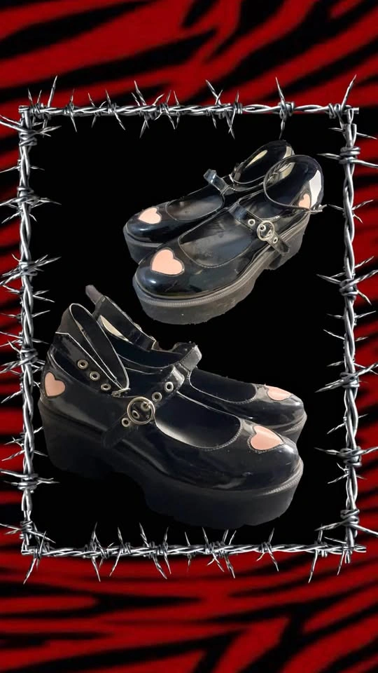 Heart Faux Leather Mary Jane