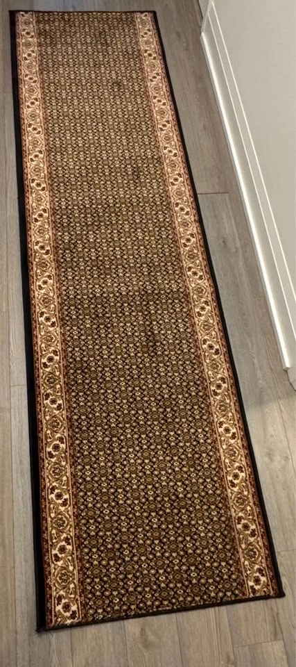 Dark Traditional Pattern Hallway Runner Rug - photo 3