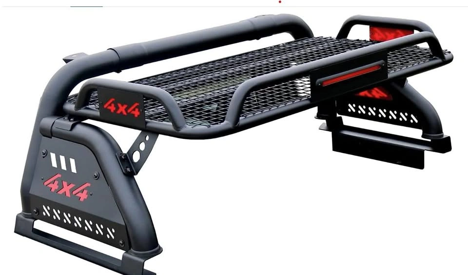 Truck Bed Roll Bars with Cargo Basket