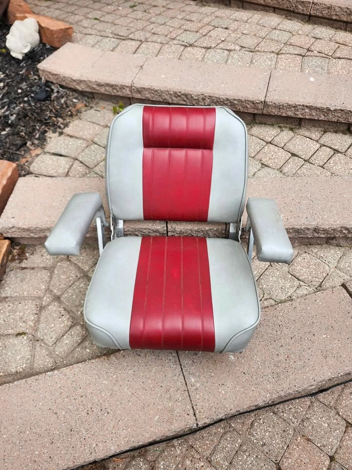 B&M Folding Boat Seat Red Gray - photo 2