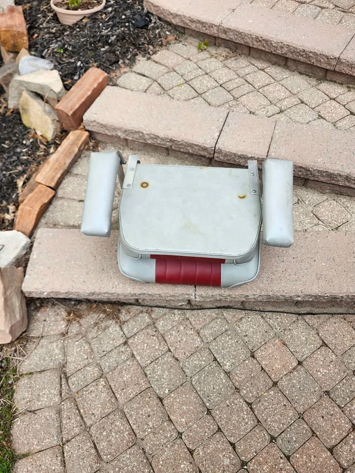 B&M Folding Boat Seat Red Gray - photo 5