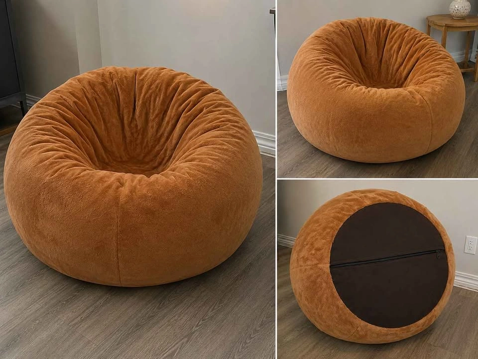 Luxury Faux Fur Bean Bag Chair - Ultra Comfortable - photo 3