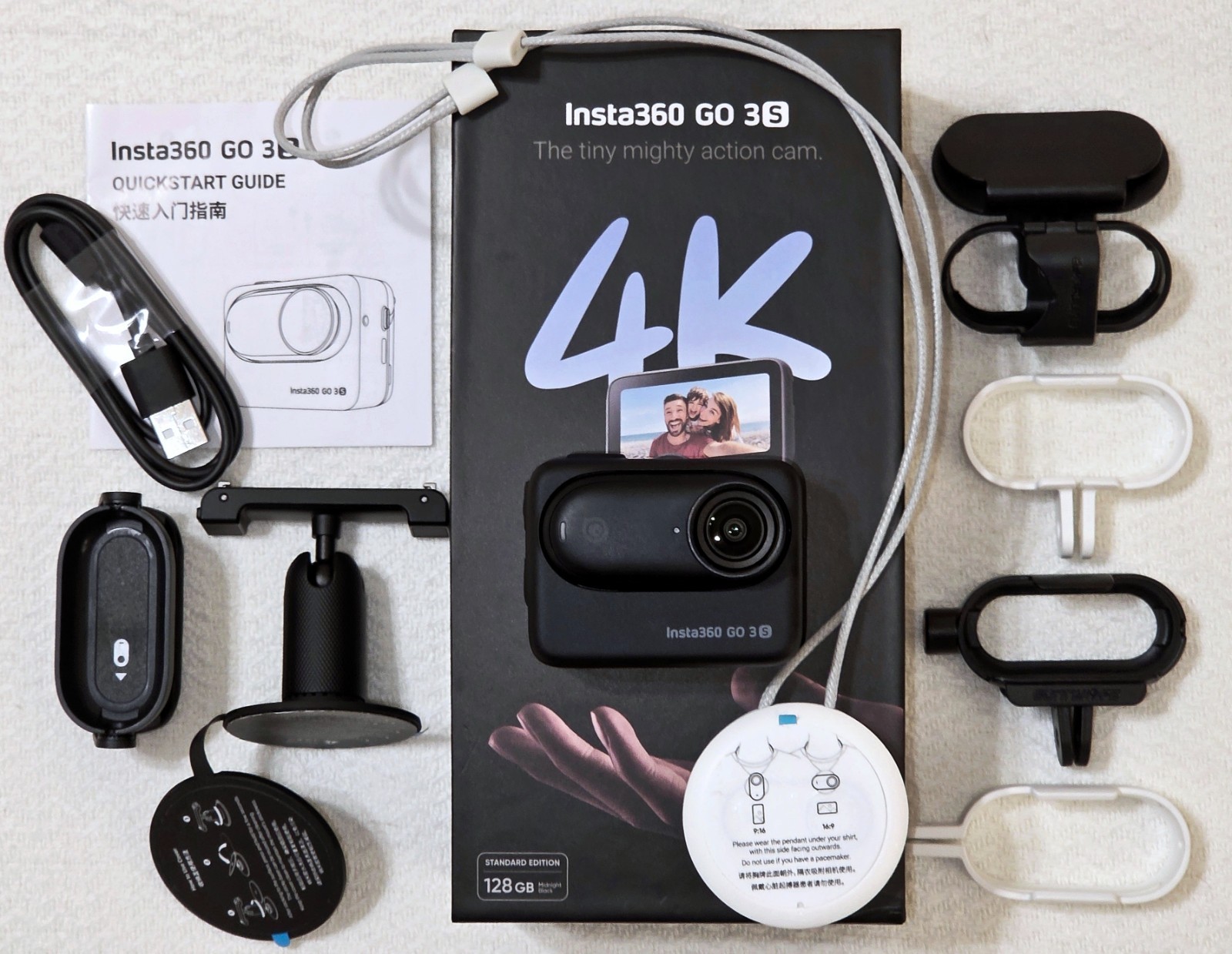 Insta360 Go 3s 128GB 4K Action Camera - Excellent Condition - photo 2