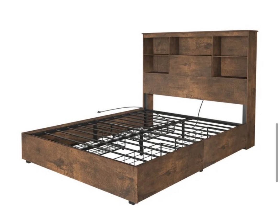 Full Size Storage Bed with Headboard - photo 3