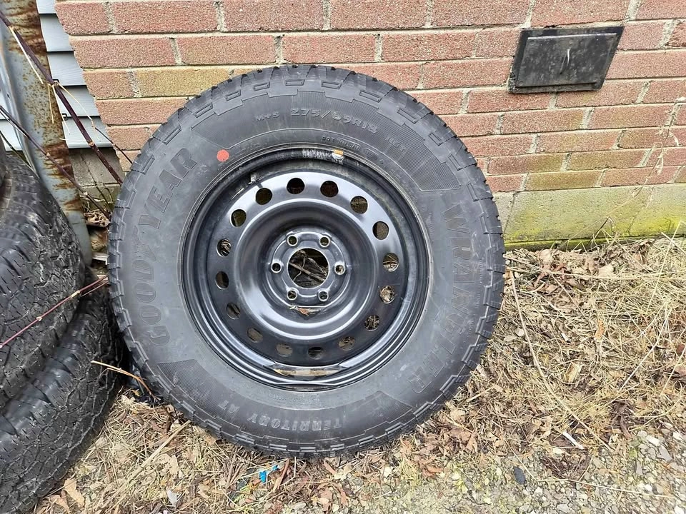 Goodyear Territory AT Tire on Black Steel Rim - 235/65R18