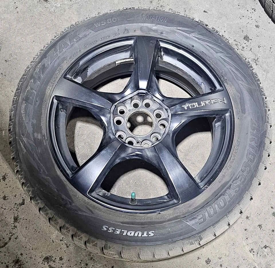 Touren Rims w/ Bridgestone Blizzak Winter Tires (225/55/17)