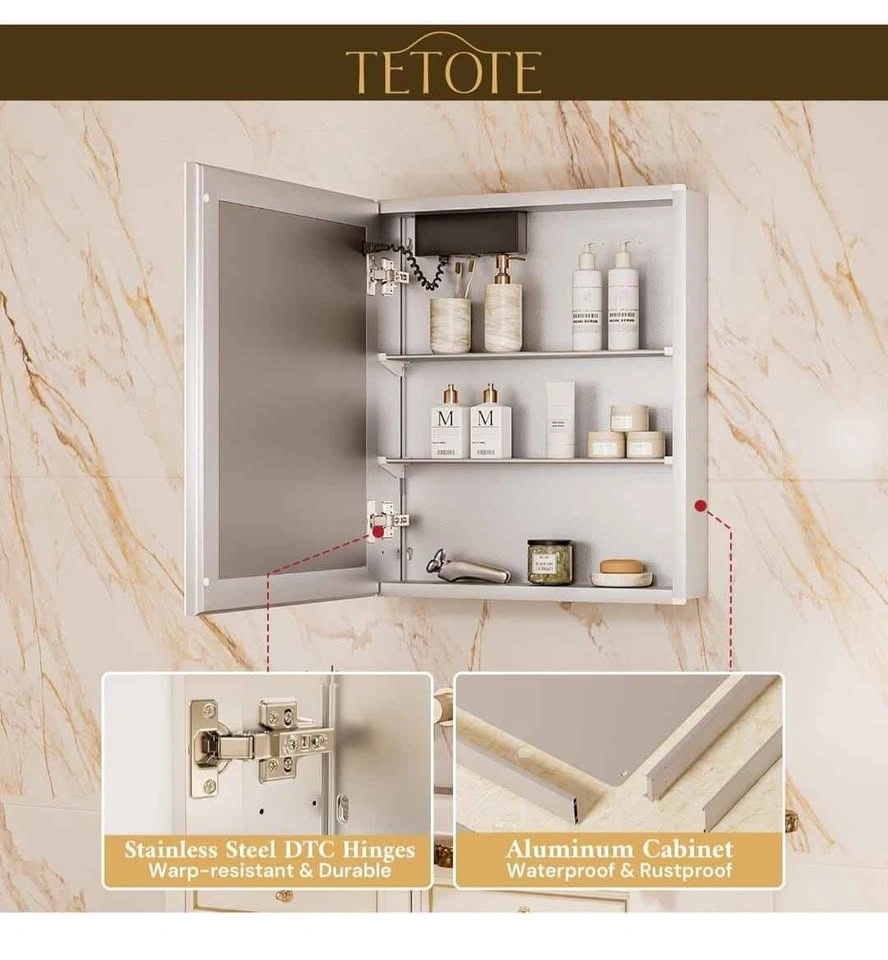 32 x 24 Inch LED Medicine Cabinet with Mirror - photo 2