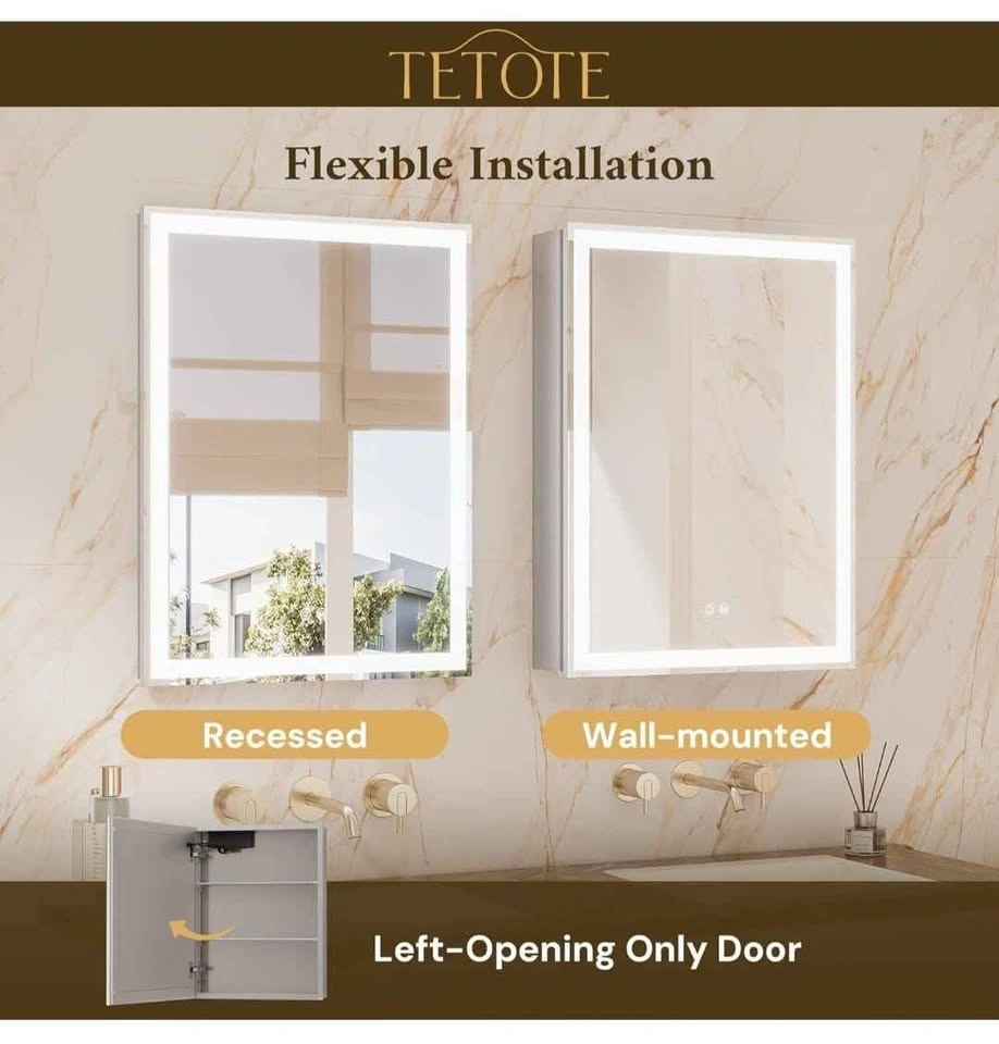 32 x 24 Inch LED Medicine Cabinet with Mirror - photo 5
