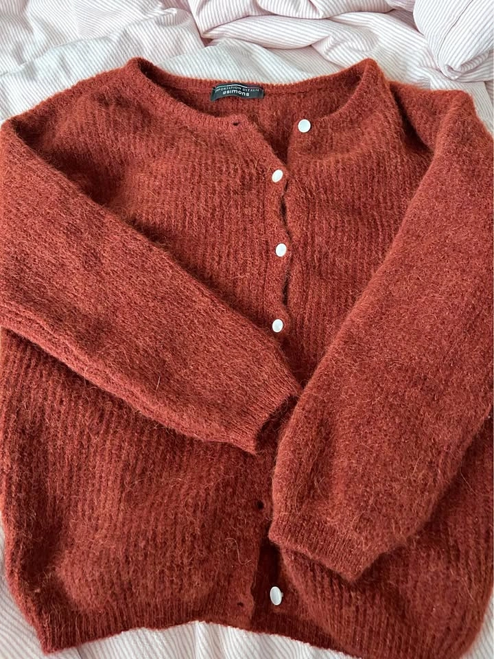 Simons Rust Mohair Alpaca Cardigan