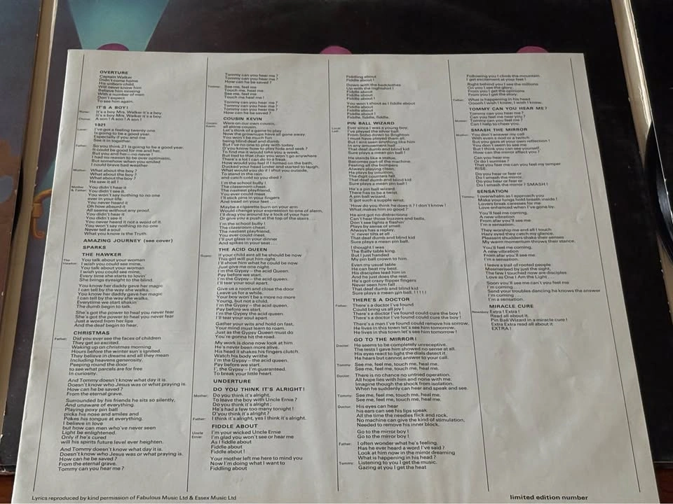 The Who - Tommy (1969 Original Vinyl) 2LP – Trifold Sleeve. - photo 3