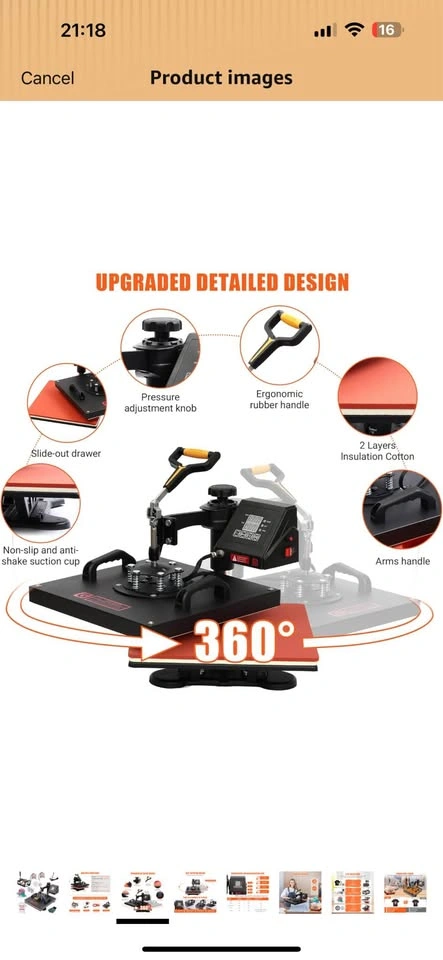 15 x 15 inch Heat Press Machine - photo 4