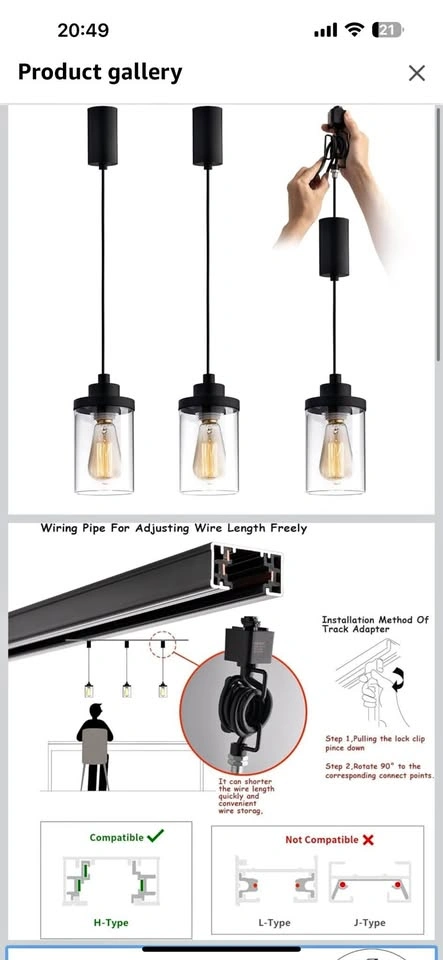 Track lightning pendant