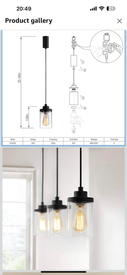 Track lightning pendant - photo 5