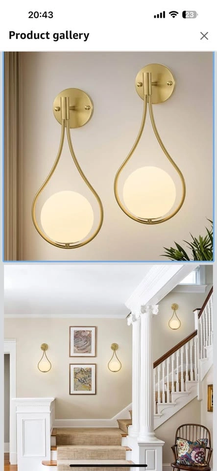 Gold Wall Sconces Set of Two with G9 Bulbs - photo 3