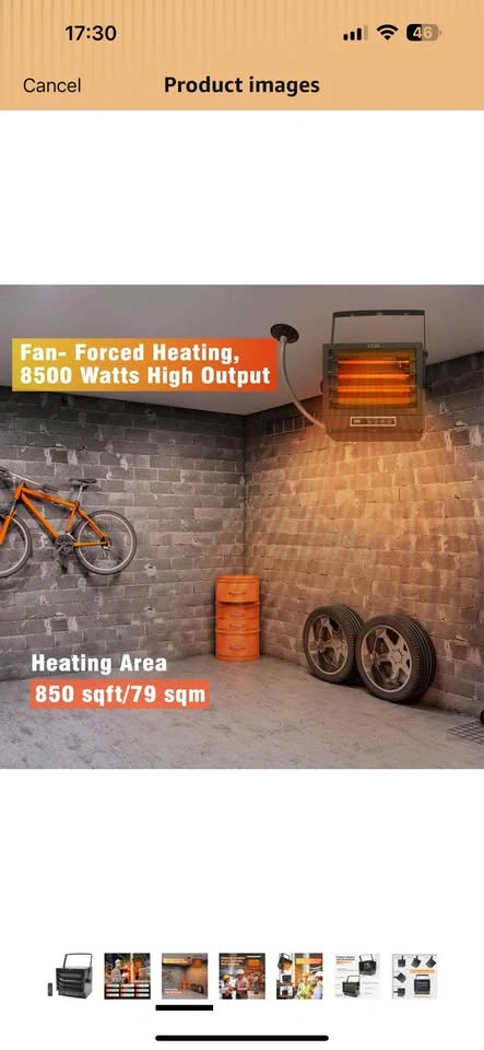 CTSC 8500W Electric Garage Heater - photo 4