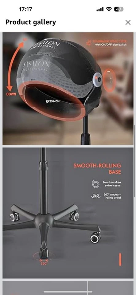 TASALON Ionic Hooded Hair Dryer - 1875W