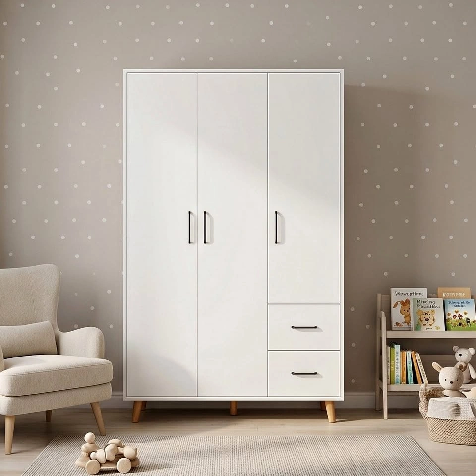 Modern Minimalist Wardrobe Closet (CC026) - Compact Bedroom