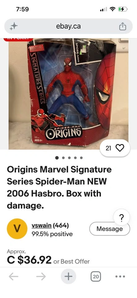 Hasbro Spider-Man Origins Signature Series 2007 Figure - photo 4
