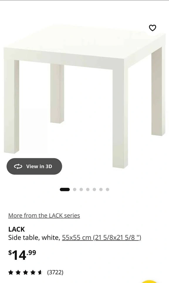 IKEA LACK White Side Table - photo 3