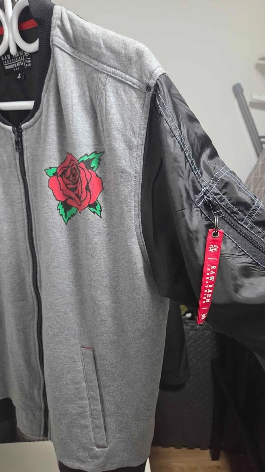 Raw Yarn Industries Bomber Jacket Rose Snake Skull L - photo 3