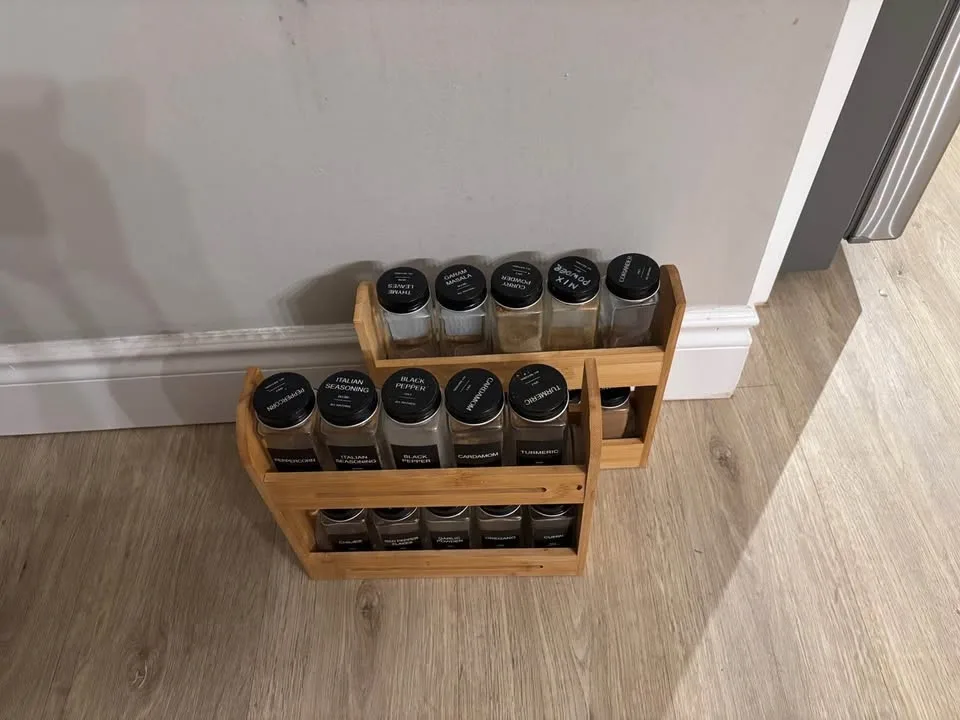 Spice Containers with Wooden Shelf - photo 2