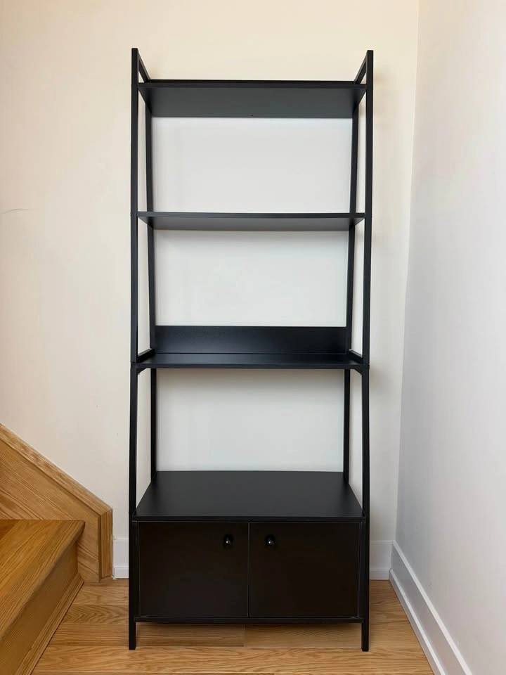 Steel Frame Black Ladder Storage Shelf
