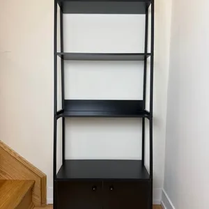 Steel Frame Black Ladder Storage Shelf