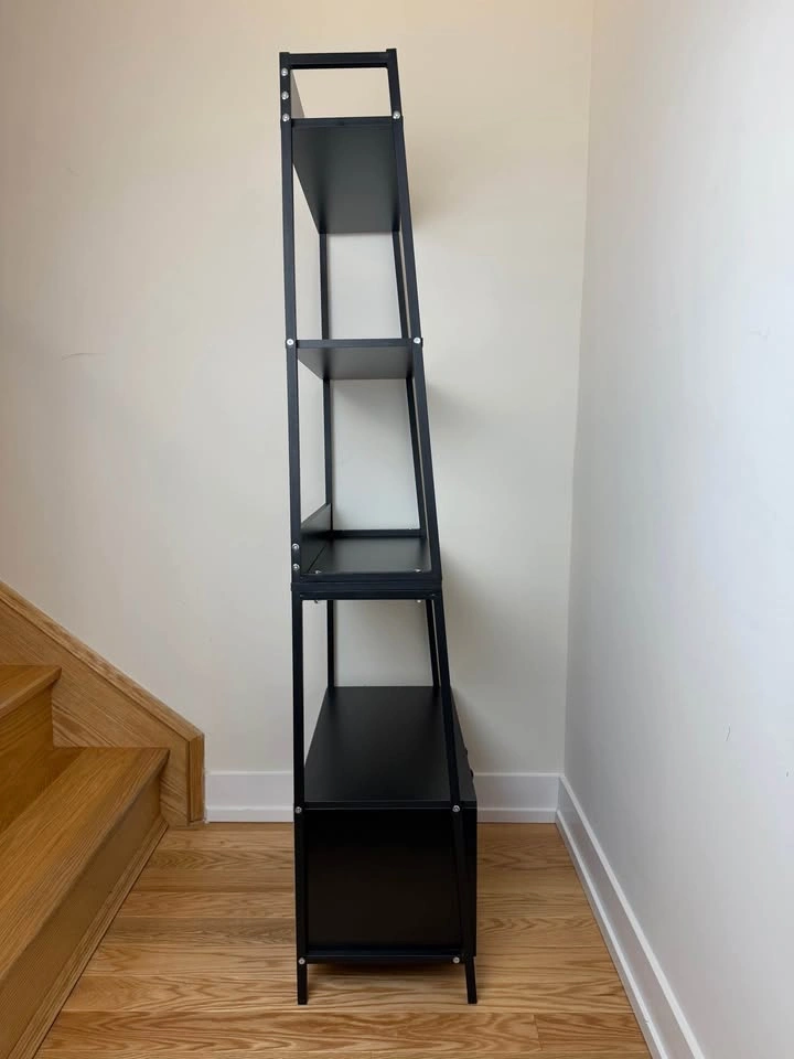 Steel Frame Black Ladder Storage Shelf - photo 2