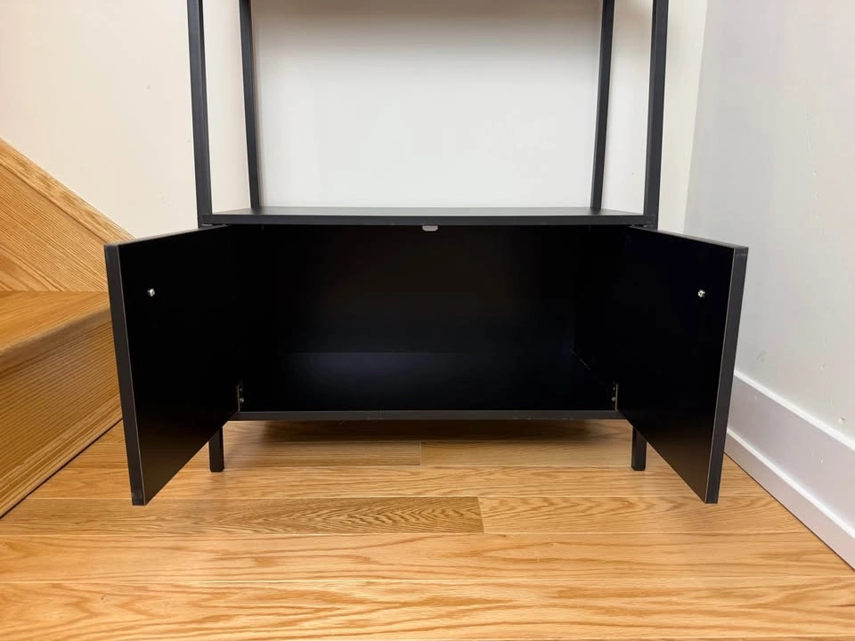Steel Frame Black Ladder Storage Shelf - photo 3