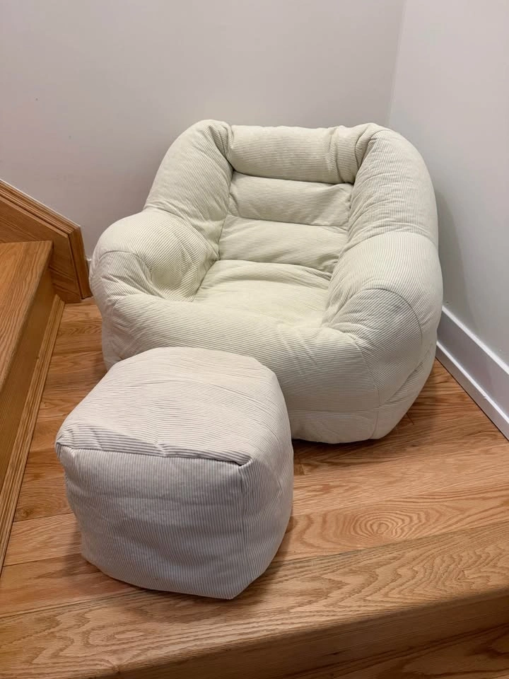 Cozy Bean Bag Chair with Ottoman - photo 2