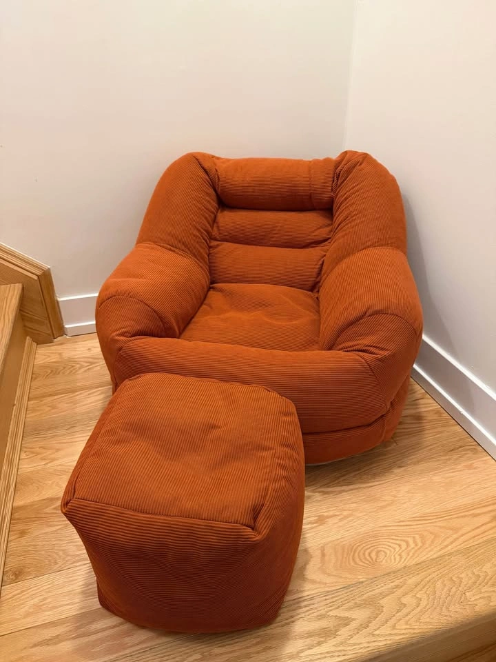 Cozy Bean Bag Chair with Ottoman - photo 3