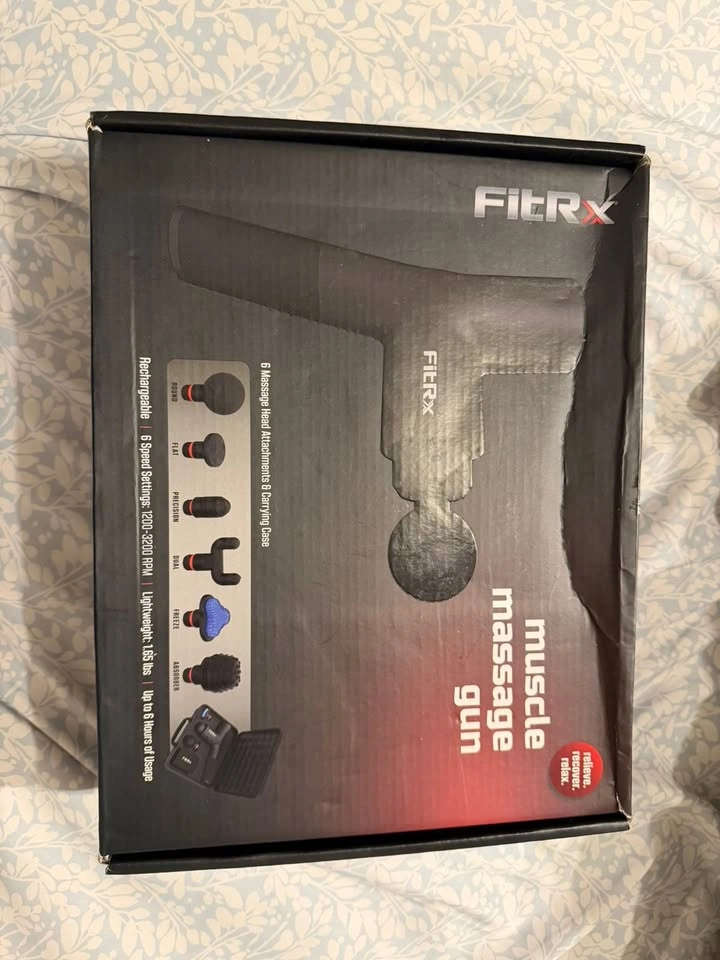 Brand New FitRx Muscle Massage Gun – Unused (With Case & Attachm - photo 4