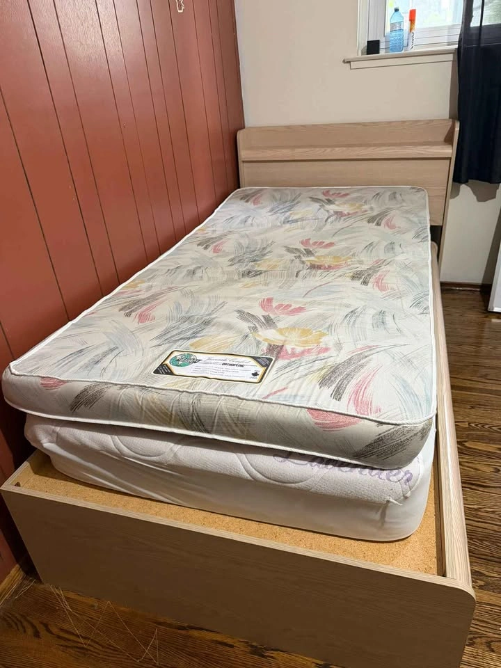 Twin Bed Frame with Drawers and Mattresses - photo 2