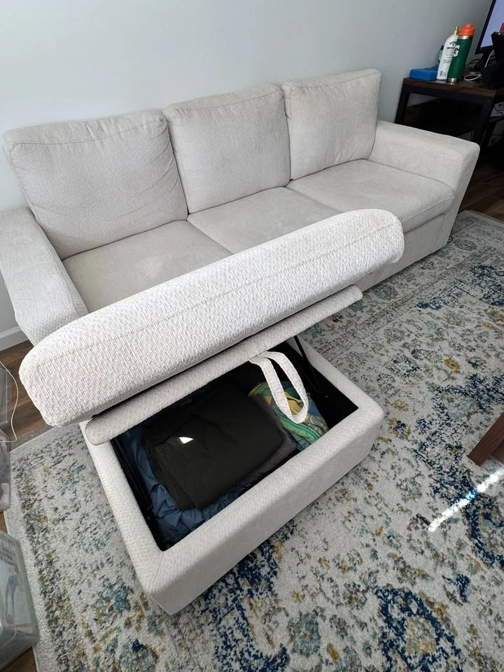 L Shaped Pullout Sofa with Storage - photo 3